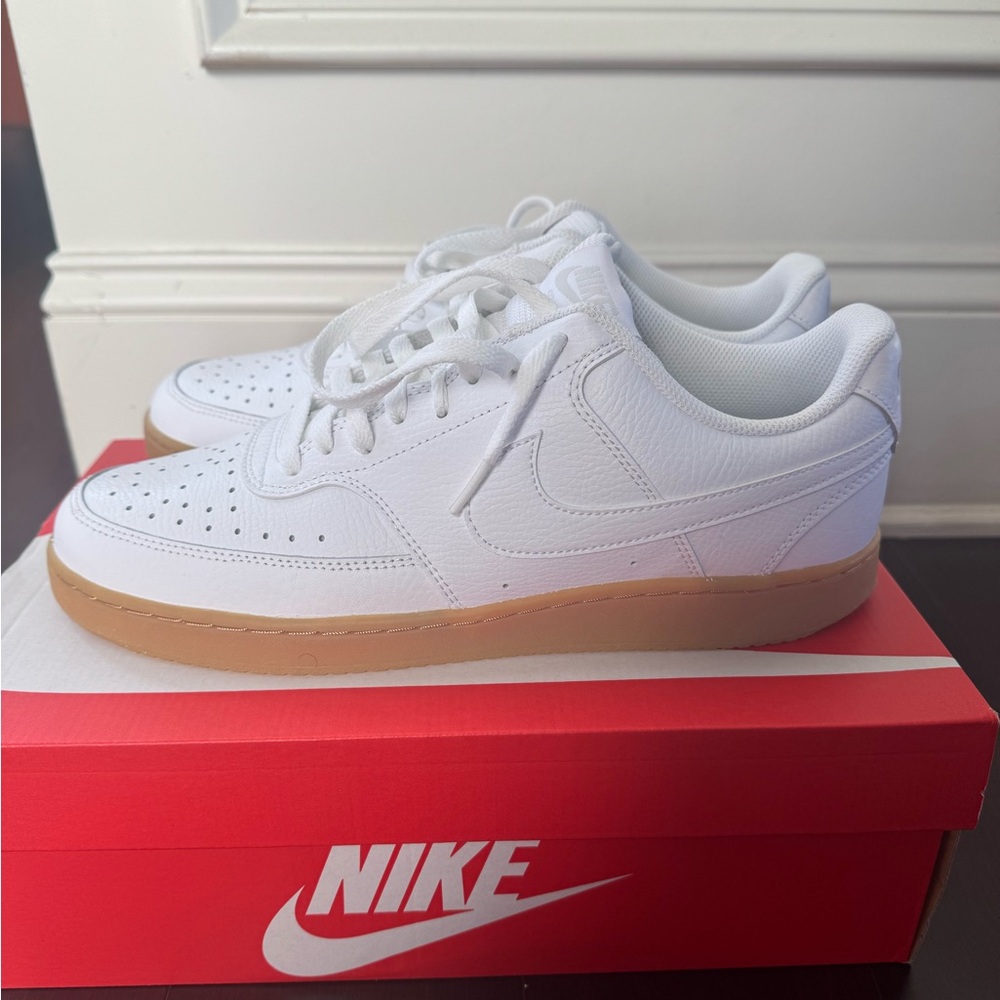 Nike White and Tan Sneakers